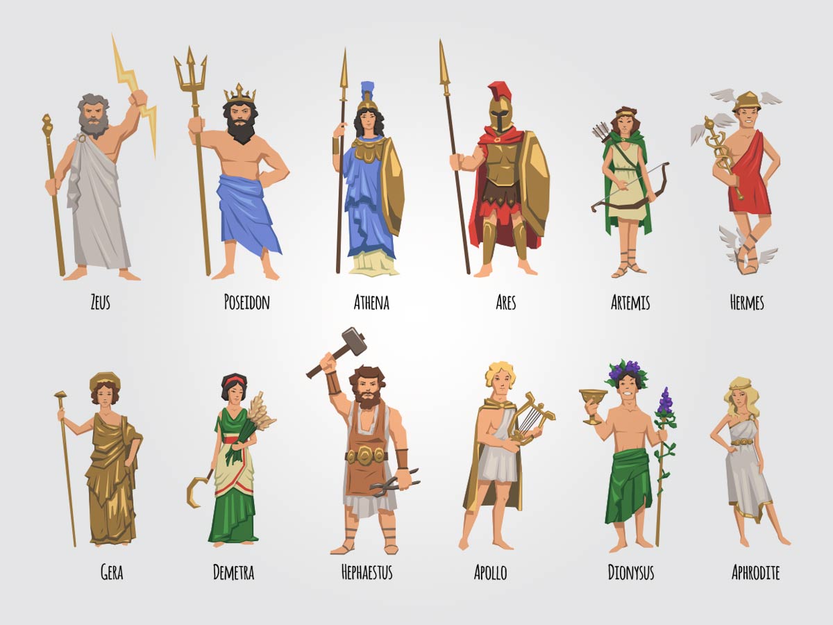 12 Important Greek Gods, Who live in the great Mount Olympus