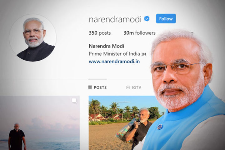 PM Modi gets 30 Million Followers on Instagram, become the most followed leader