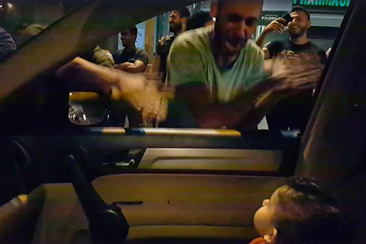 Little Robin, trapped in a jam in Lebanon, protesters sang 'Baby Shark'