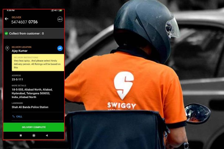 The customer refused to take the food with a Muslim delivery boy