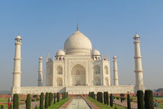 A special air purifier van deployed at the Taj Mahal to tackle pollution as Taj is turning yellow