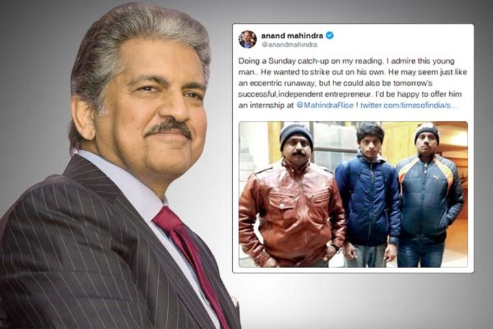 Anand Mahindra, the Chairman of Mahindra was left impressed with the boy's attitude 