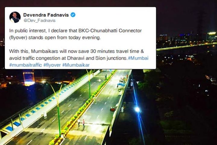 The BKC-Chunabhatti new flyover has been now opened for the public of Mumbai The BKC-Chunabhatti new flyover has been now opened for the public of Mumbai