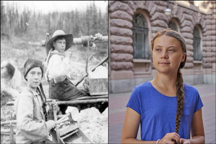 Greta Thunberg's lookalike from 120 years ago Photo went viral Greta Thunberg's lookalike from 120 years ago Photo went viral
