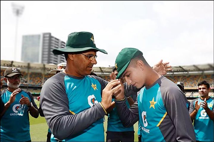 Pakistan's Naseem Shah, youngest to make a Test debut in Australia, got cap