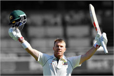 Warner scores first century since year-long ban