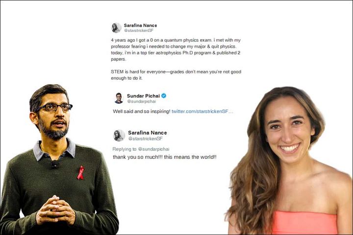 Sunder Pichai applauds woman on Twitter who scored 0 in quantum physics exam