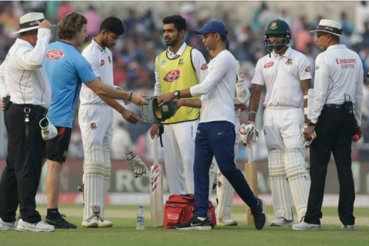 Team India physio treats Bangladeshi batsman hit on helmet