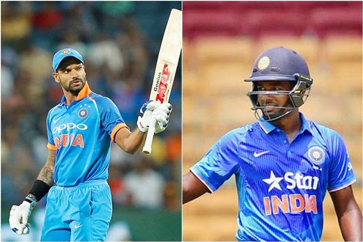 Injured Shikhar Dhawan out, Sanju Samson gets a chance against West Indies Injured Shikhar Dhawan out, Sanju Samson gets a chance against West Indies