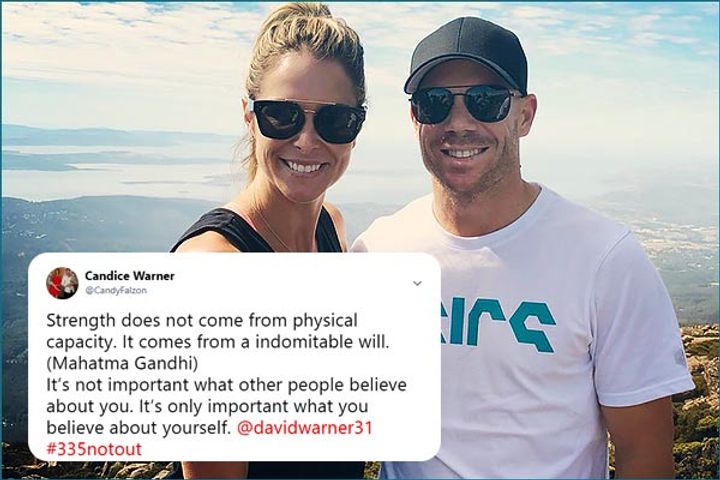 Candice paid tribute to Warner by quoting Mahatma Gandhi 