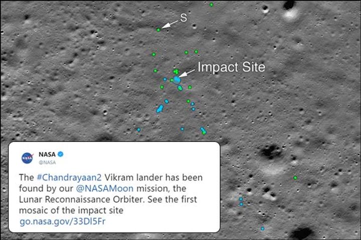 American space agency NASA has found  Vikram Lander of Chandrayaan-2