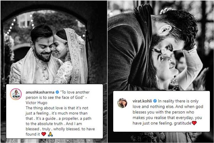 The two stars posted romantic monochrome pictures on their respective accounts