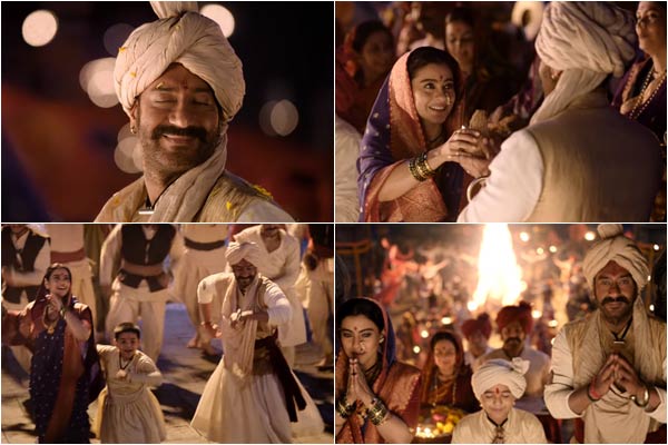 Tanhaji song Maay Bhavani Kajol Ajay Devgn celebrate Marathi folk traditions