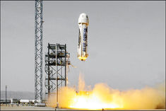 Blue Origin rocket ship sends postcards science and art to outer space