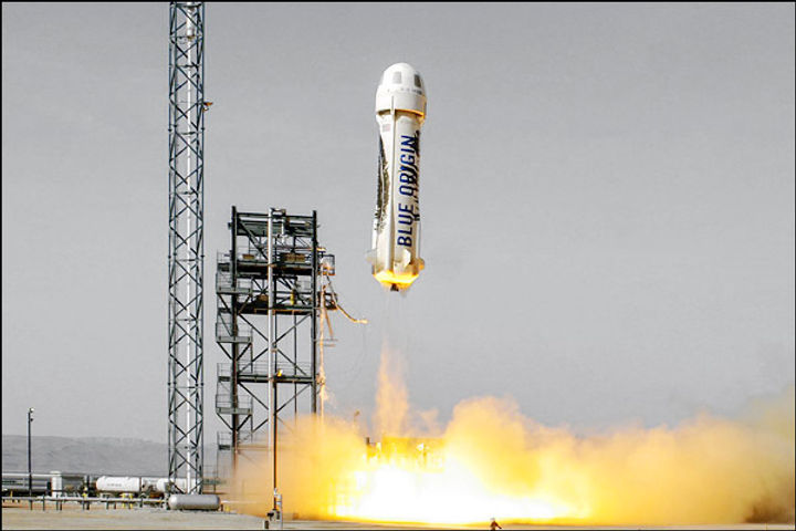 Blue Origin rocket ship sends postcards science and art to outer space