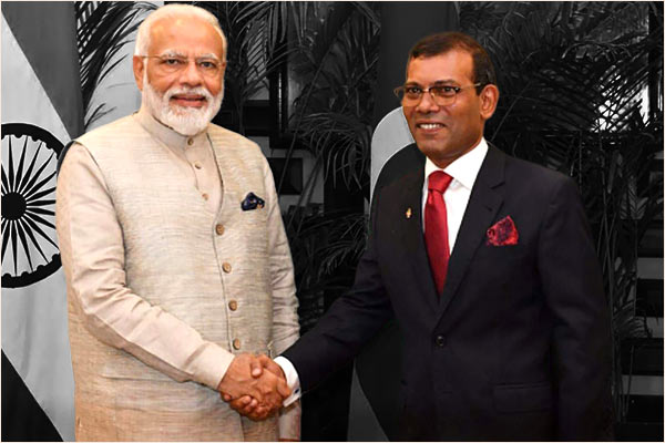 Maldives speaker Mohammad Nasheed is on a tour of India