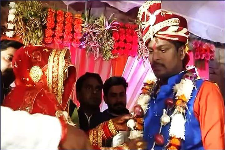 Unique way to protest bride groom against expensive onions