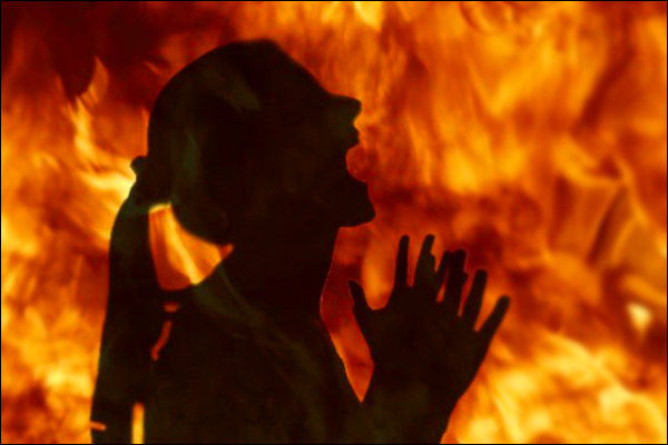 Girl burnt to protest against rape