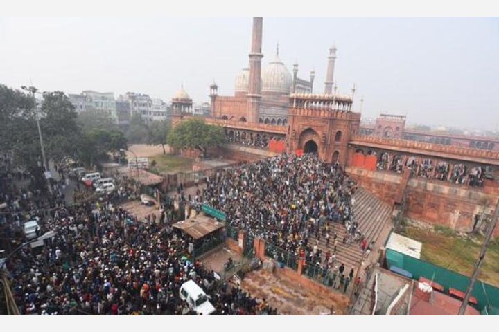 Demonstration took place near Hari Masjid in Mumbai and Charminar in Hyderabad