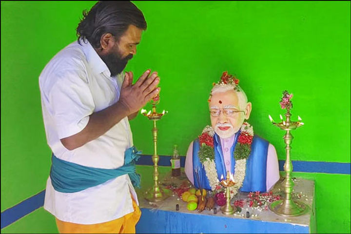 Tamil Nadu BJP worker builds temple for PM