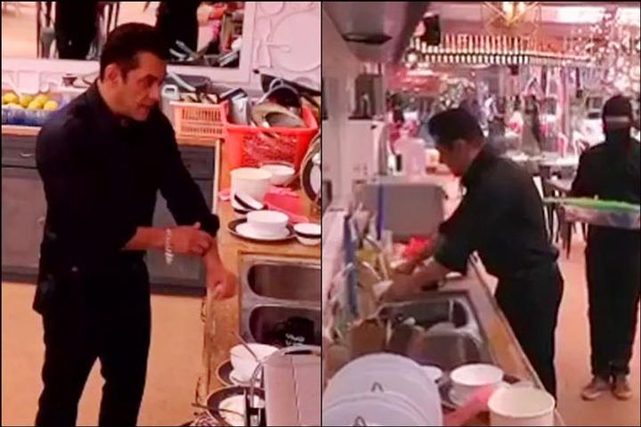 alman Khan cleans dirty dishes  to teach Bigg Boss 13 contestants a lesson