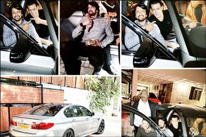 Salman Khan has gifted a BMW M5 car to Kannada actor Kichcha Sudeep