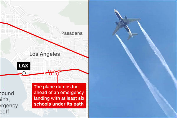 Jet fuel fell from Los Angeles schools many injured