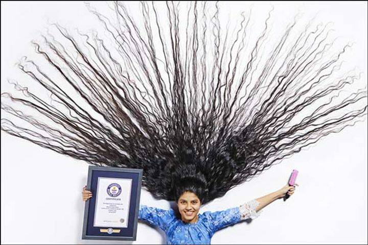 India  Nilanshi Patel sets new Guinness World Record with her 6-feet, 2.8-inch hair