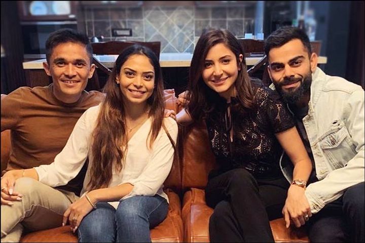 Anushka Sunil Chhetri and Sonam also appeared with Virat in the celebrations of victory