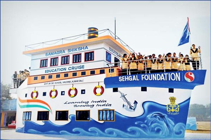 This is a government school made with the cooperation of villagers not a ship of water