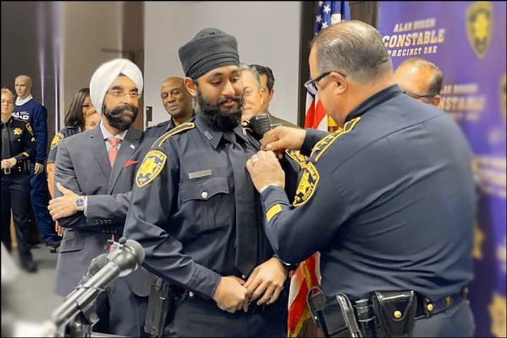 Indian American Sikh becomes Harris County&rsquos first turban-wearing Deputy Constable
