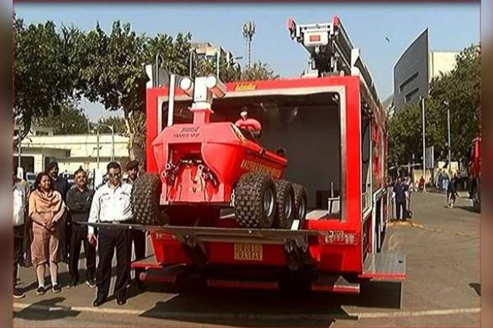 Sheshnag cart included in fire department drone included with robot