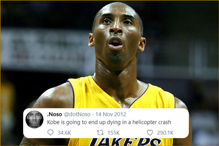 Kobe Bryant  and his daughter died in a helicopter crash in California