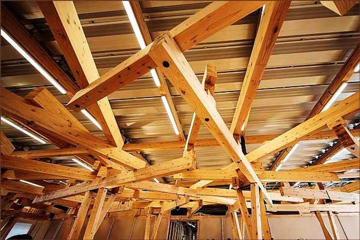 Tokyo 2020 unveils Olympic plaza made from donated wood  