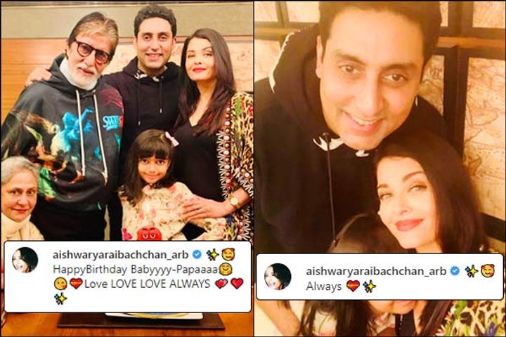 Abhishek Bachchan of 44 Aishwarya wishes with family