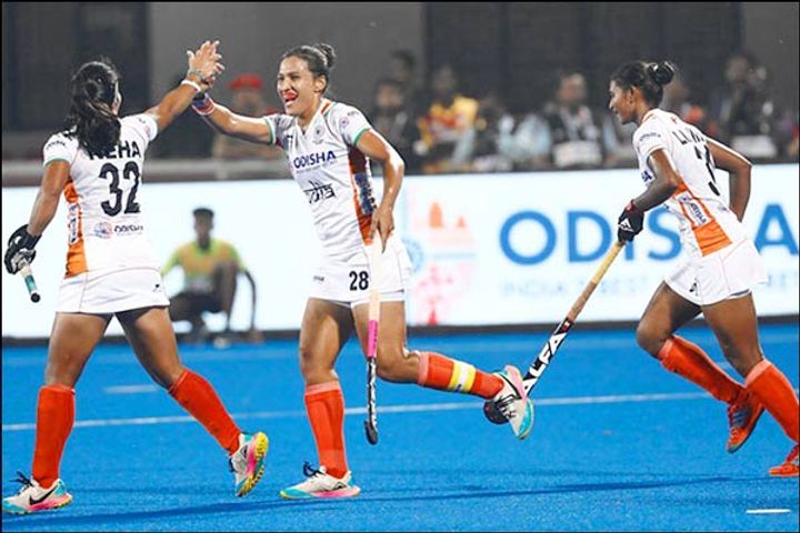 Indian women's hockey team defeated New Zealand 30 in the last match