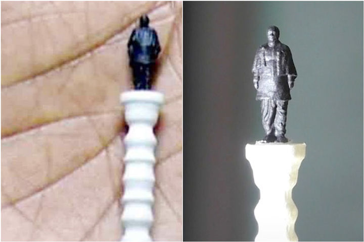 Surat based STPL3D 3D Prints World Smallest Replica of the Statue of Unity