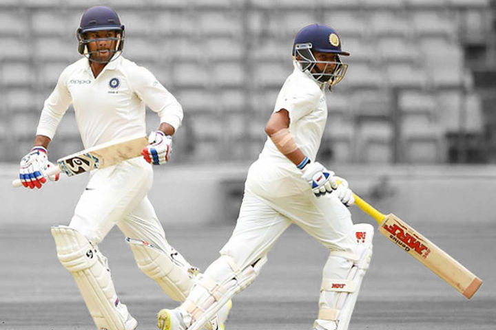 Prtithvi Shaw  and Shubman Gill out for 0 before Cheteshwar Pujara rescues India in tour match