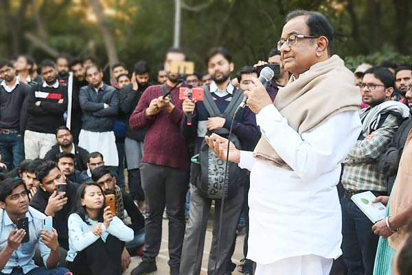 Chidambaram says There must be huge mass movement if Muslims being sent to detention camps