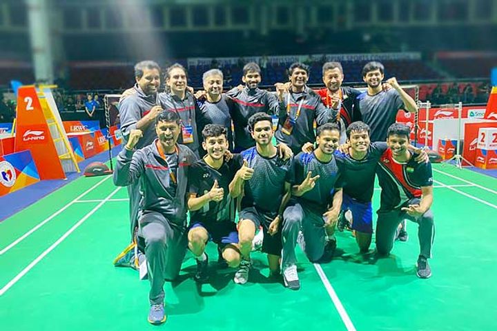 Indian men edge out Thailand  to enter semifinals of Badminton Asia Team Championships