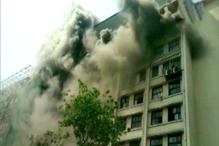 Massive fire breaks out at GST Bhavan in Mumbai Byculla area
