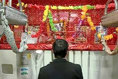 A coat reserved for Lord Shiva in the Kashi-Mahakal Express a temple built on the seat