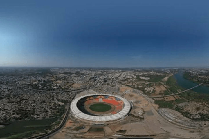 BCCI shares an aerial view of Motera stadium, the world largest cricket stadium