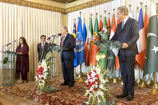 UN Secretary General arrives in Pakistan, raises concerns about Indian Muslims