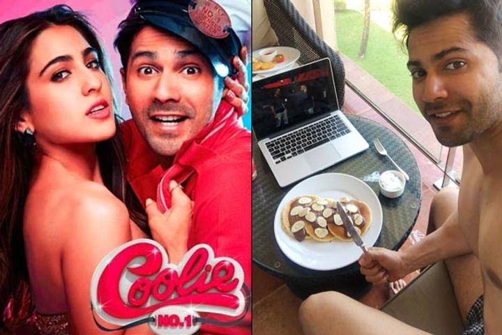 Varun Dhawan Celebrates Coolie No 1 Wrap with Pancakes and a Shirtless Selfie