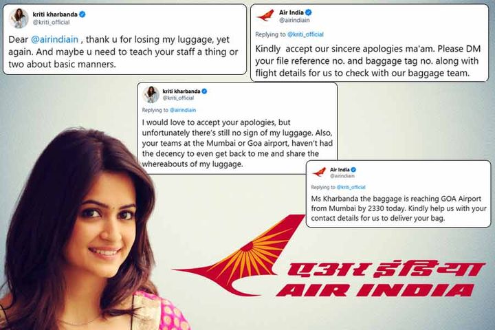 The actress gets angry with Air India says Teach manners to your staff 