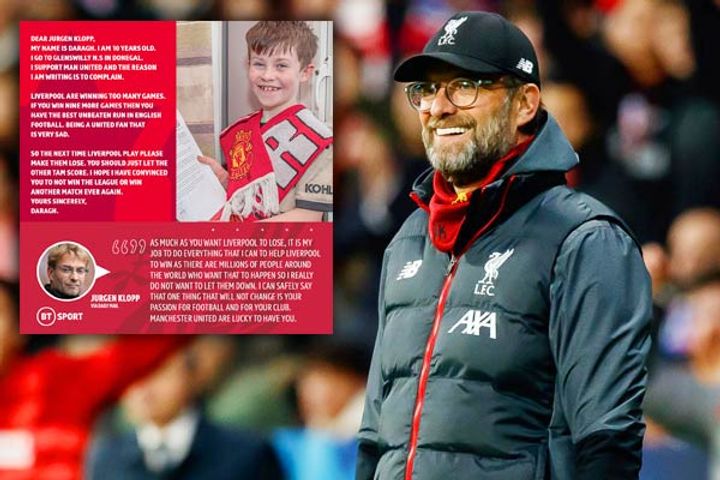 Little man from Manchester United wrote to Liverpool coach letter for defeat