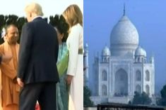 Trump and  Melania  arrived in Agra to visit the Taj Mahal