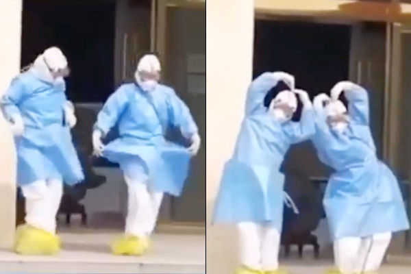 Corona virus Doctor shouts on improvement in patient condition, video goes viral