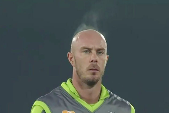 Australian cricketer Chris Lynn showed emitting steam in a video during Pakistan Super League match
